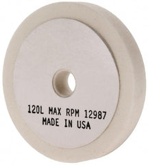 Grier Abrasives - 120 Grit Aluminum Oxide Type 1 Internal Grinding Wheel - 2-1/2" Diam x 3/8" Hole x 3/8" Thick, 12,987 Max RPM, Fine Grade, L Hardness, Vitrified Bond - Exact Tooling