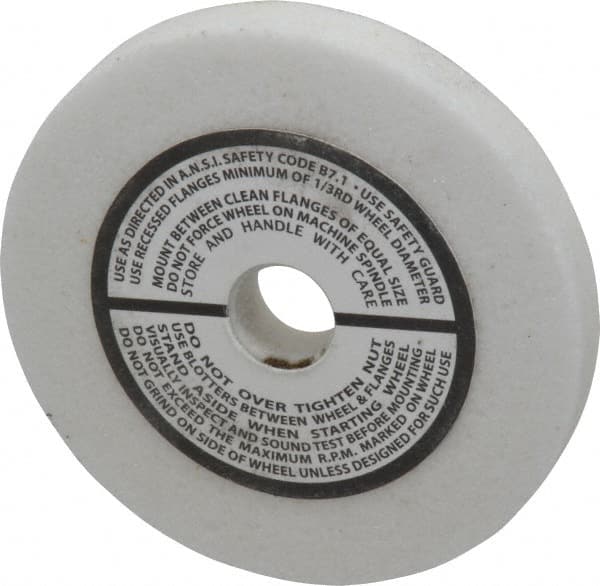 Grier Abrasives - 60 Grit Aluminum Oxide Type 1 Internal Grinding Wheel - 3" Diam x 1/2" Hole x 3/8" Thick, 10,823 Max RPM, Medium Grade, K Hardness, Vitrified Bond - Exact Tooling