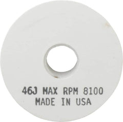 Grier Abrasives - 46 Grit Aluminum Oxide Type 1 Internal Grinding Wheel - 4" Diam x 1/2" Hole x 1/2" Thick, 8,100 Max RPM, Coarse Grade, J Hardness, Vitrified Bond - Exact Tooling
