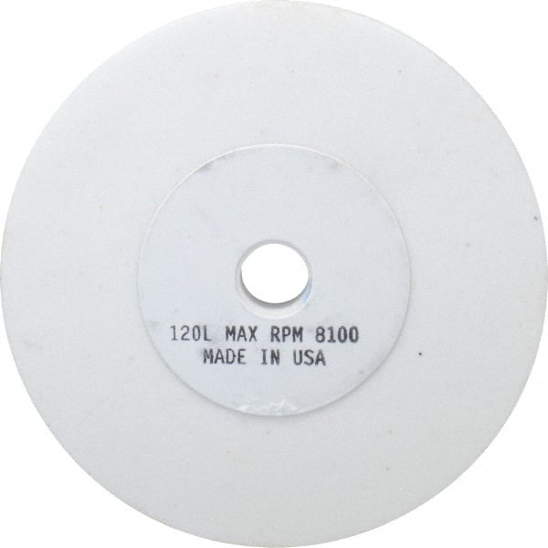 Grier Abrasives - 120 Grit Aluminum Oxide Type 1 Internal Grinding Wheel - 4" Diam x 1/2" Hole x 1/2" Thick, 8,100 Max RPM, Fine Grade, L Hardness, Vitrified Bond - Exact Tooling