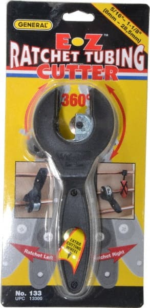 General - 5/16" to 1-1/8" Pipe Capacity, Tube Cutter - 7" OAL - Exact Tooling