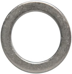 Made in USA - 1mm Thick, 14mm Inside x 20mm OD, Round Shim - 1/2" Screw, Uncoated 302/304 Stainless Steel - Exact Tooling