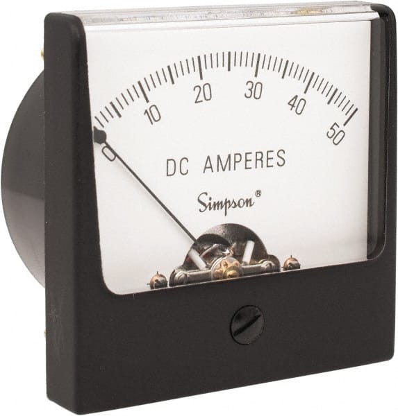 Simpson Electric - Analog, DC Ammeter, Panel Meter - 60 Hz, 0.001 Ohms at 60 Hz - Exact Tooling
