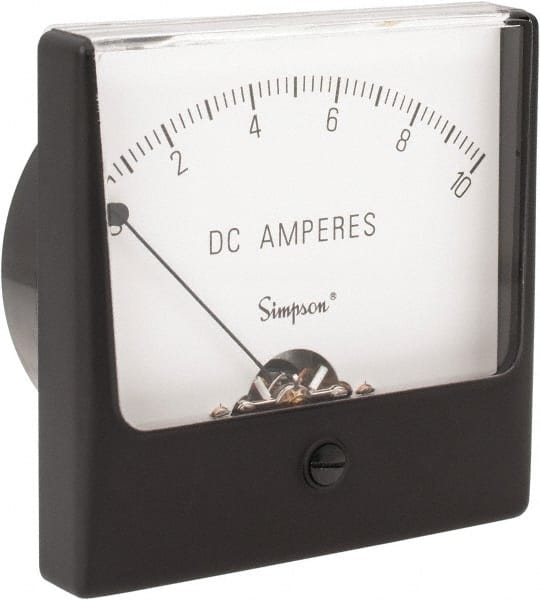 Simpson Electric - Analog, DC Ammeter, Panel Meter - 60 Hz, 0.005 Ohms at 60 Hz - Exact Tooling