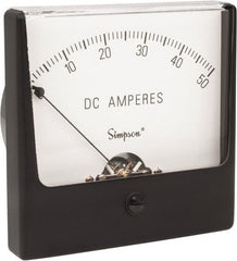 Simpson Electric - Analog, DC Ammeter, Panel Meter - 60 Hz, 0.001 Ohms at 60 Hz - Exact Tooling