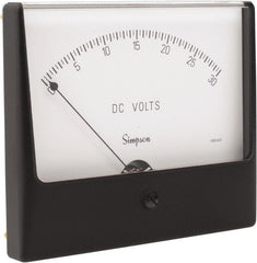 Simpson Electric - Analog, DC Voltmeter, Panel Meter - 60 Hz, 1000 Ohms at 60 Hz, 30 VDC - Exact Tooling