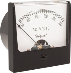 Simpson Electric - Analog, AC Voltmeter, Panel Meter - 60 Hz, 50000 Ohms at 60 Hz, 300 VAC - Exact Tooling