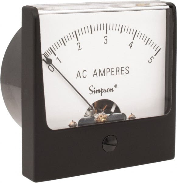 Simpson Electric - Analog, AC Ammeter, Panel Meter - 60 Hz, 0.008 Ohms at 60 Hz - Exact Tooling