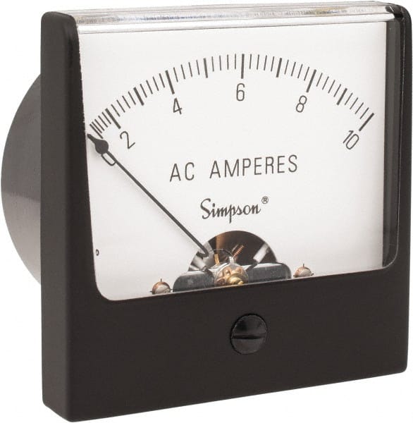 Simpson Electric - Analog, AC Ammeter, Panel Meter - 60 Hz, 0.004 Ohms at 60 Hz - Exact Tooling