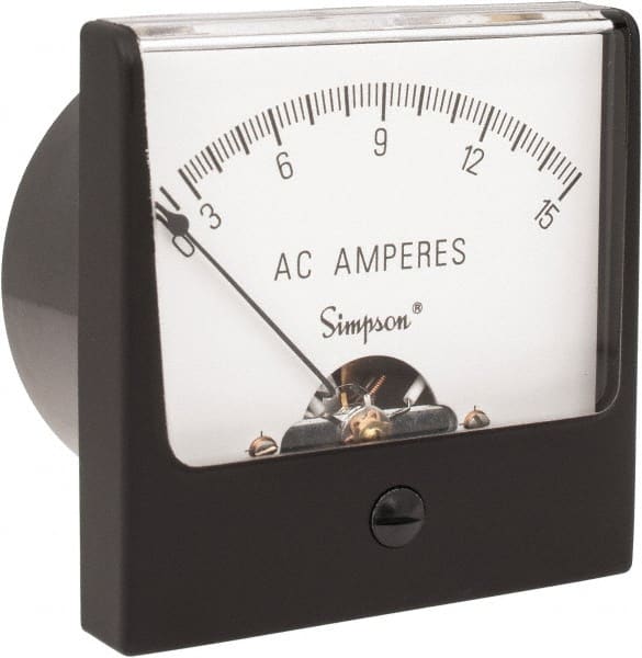Simpson Electric - Analog, AC Ammeter, Panel Meter - 60 Hz, 0.0025 Ohms at 60 Hz - Exact Tooling