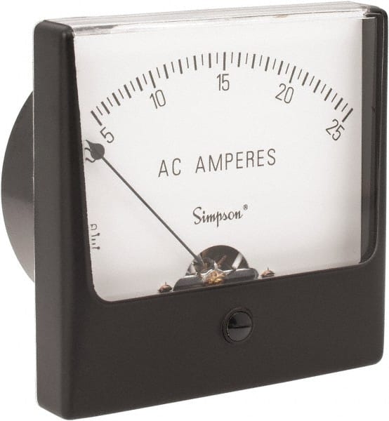 Simpson Electric - Analog, AC Ammeter, Panel Meter - 60 Hz, 0.002 Ohms at 60 Hz - Exact Tooling