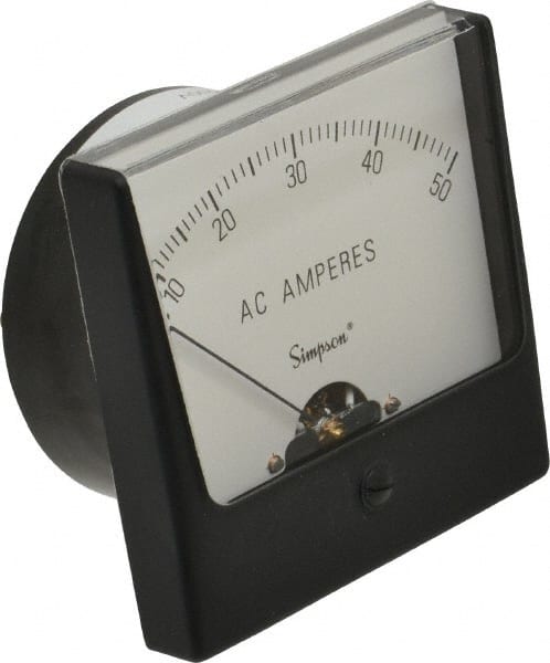 Simpson Electric - Analog, AC Ammeter, Panel Meter - 60 Hz, 0.001 Ohms at 60 Hz - Exact Tooling