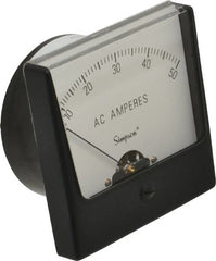 Simpson Electric - Analog, AC Ammeter, Panel Meter - 60 Hz, 0.001 Ohms at 60 Hz - Exact Tooling