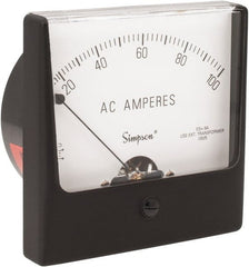 Simpson Electric - Analog, AC Ammeter, Panel Meter - 60 Hz, 0.008 Ohms at 60 Hz - Exact Tooling