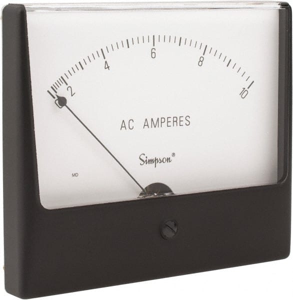 Simpson Electric - Analog, AC Ammeter, Panel Meter - 60 Hz, 0.004 Ohms at 60 Hz - Exact Tooling