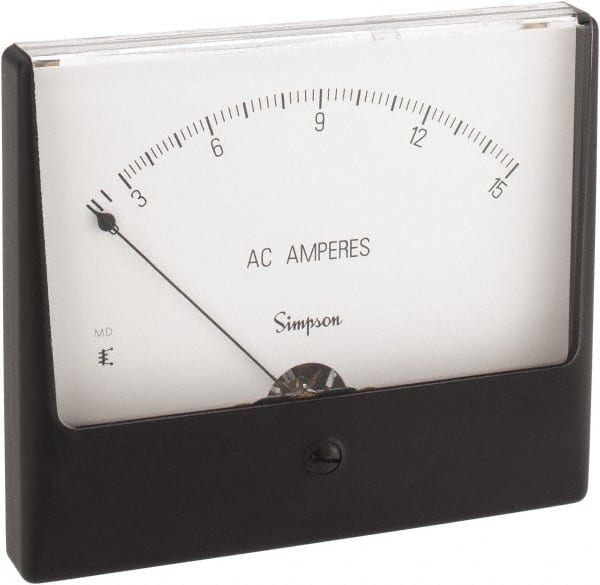 Simpson Electric - Analog, AC Ammeter, Panel Meter - 60 Hz, 0.0025 Ohms at 60 Hz - Exact Tooling