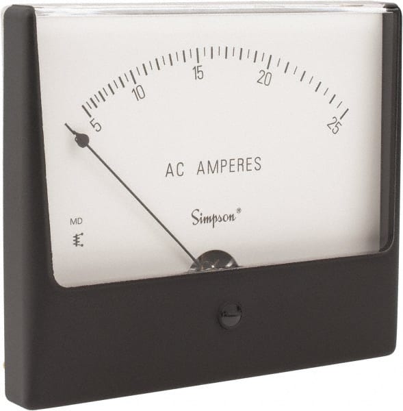 Simpson Electric - Analog, AC Ammeter, Panel Meter - 60 Hz, 0.002 Ohms at 60 Hz - Exact Tooling