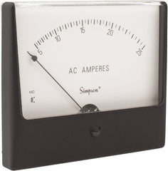 Simpson Electric - Analog, AC Ammeter, Panel Meter - 60 Hz, 0.002 Ohms at 60 Hz - Exact Tooling
