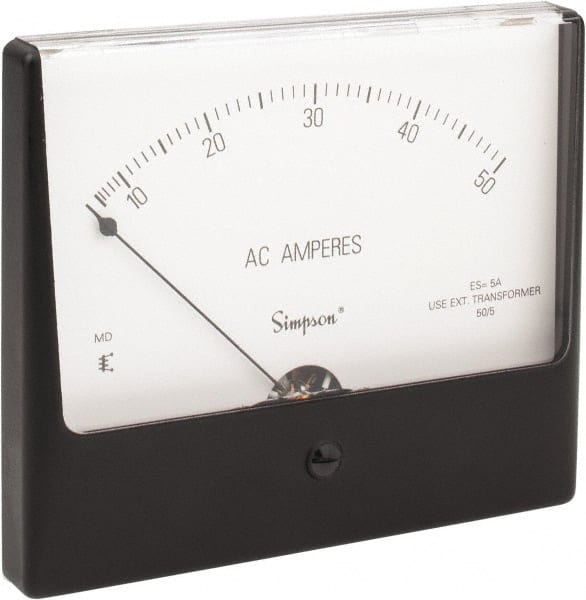 Simpson Electric - Analog, AC Ammeter, Panel Meter - 60 Hz, 0.008 Ohms at 60 Hz - Exact Tooling