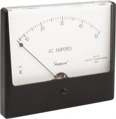 Simpson Electric - Analog, AC Ammeter, Panel Meter - 60 Hz, 0.008 Ohms at 60 Hz - Exact Tooling