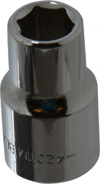 Blackhawk by Proto - 1/2" Drive, Standard Hand Socket - 6 Points, 1-1/2" OAL, Chrome Finish - Exact Tooling