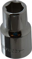 Blackhawk by Proto - 1/2" Drive, Standard Hand Socket - 6 Points, 1-1/2" OAL, Chrome Finish - Exact Tooling