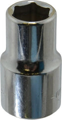 Blackhawk by Proto - 1/2" Drive, Standard Hand Socket - 6 Points, 1-1/2" OAL, Chrome Finish - Exact Tooling