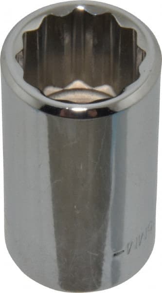 Blackhawk by Proto - 1/2" Drive, Standard Hand Socket - 12 Points, 1-1/2" OAL, Chrome Finish - Exact Tooling