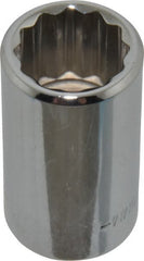 Blackhawk by Proto - 1/2" Drive, Standard Hand Socket - 12 Points, 1-1/2" OAL, Chrome Finish - Exact Tooling