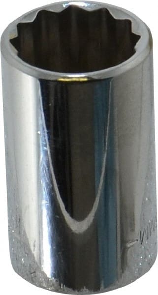 Blackhawk by Proto - 1/2" Drive, Standard Hand Socket - 12 Points, 1-1/2" OAL, Chrome Finish - Exact Tooling