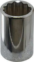 Blackhawk by Proto - 1/2" Drive, Standard Hand Socket - 12 Points, 1-1/2" OAL, Chrome Finish - Exact Tooling