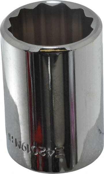 Blackhawk by Proto - 1/2" Drive, Standard Hand Socket - 12 Points, 1-1/2" OAL, Chrome Finish - Exact Tooling