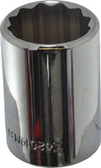 Blackhawk by Proto - 1/2" Drive, Standard Hand Socket - 12 Points, 1-1/2" OAL, Chrome Finish - Exact Tooling