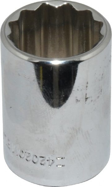Blackhawk by Proto - 1/2" Drive, Standard Hand Socket - 12 Points, 1-1/2" OAL, Chrome Finish - Exact Tooling