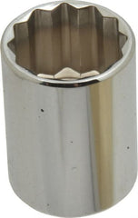 Blackhawk by Proto - 1/2" Drive, Standard Hand Socket - 12 Points, 1-1/2" OAL, Chrome Finish - Exact Tooling