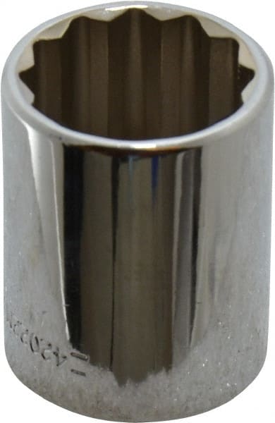 Blackhawk by Proto - 1/2" Drive, Standard Hand Socket - 12 Points, 1-1/2" OAL, Chrome Finish - Exact Tooling