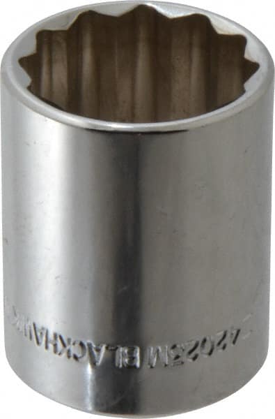 Blackhawk by Proto - 1/2" Drive, Standard Hand Socket - 12 Points, 1-1/2" OAL, Chrome Finish - Exact Tooling