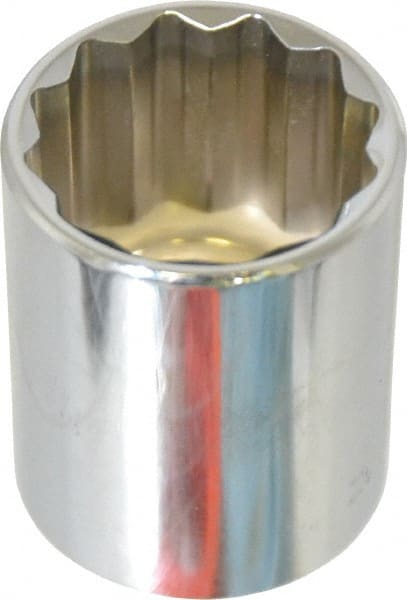 Blackhawk by Proto - 1/2" Drive, Standard Hand Socket - 12 Points, 1-5/8" OAL, Chrome Finish - Exact Tooling