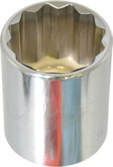 Blackhawk by Proto - 1/2" Drive, Standard Hand Socket - 12 Points, 1-5/8" OAL, Chrome Finish - Exact Tooling