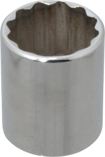 Blackhawk by Proto - 1/2" Drive, Standard Hand Socket - 12 Points, 1-3/4" OAL, Chrome Finish - Exact Tooling