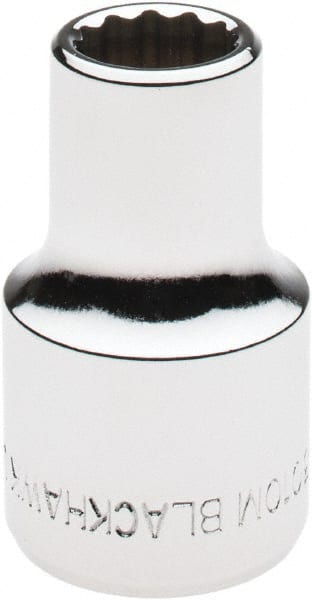 Blackhawk by Proto - 1/2" Drive, Standard Hand Socket - 12 Points, 1-1/2" OAL, Chrome Finish - Exact Tooling