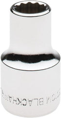 Blackhawk by Proto - 1/2" Drive, Standard Hand Socket - 12 Points, 1-1/2" OAL, Chrome Finish - Exact Tooling