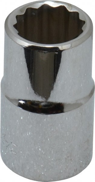 Blackhawk by Proto - 1/2" Drive, Standard Hand Socket - 12 Points, 1-1/2" OAL, Chrome Finish - Exact Tooling