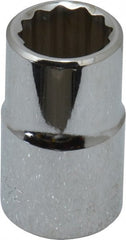 Blackhawk by Proto - 1/2" Drive, Standard Hand Socket - 12 Points, 1-1/2" OAL, Chrome Finish - Exact Tooling