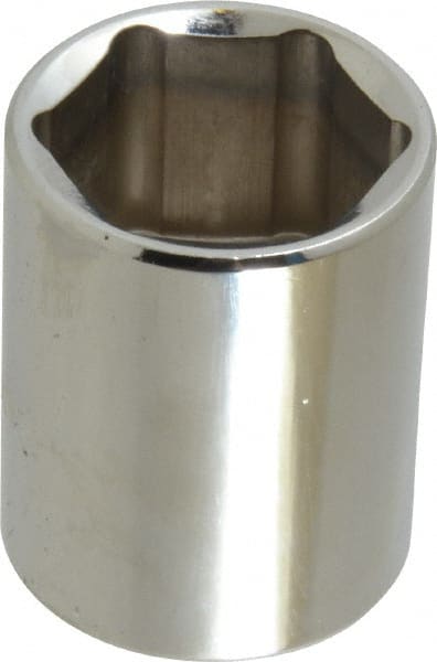 Blackhawk by Proto - 1/2" Drive, Standard Hand Socket - 6 Points, 1-1/2" OAL, Chrome Finish - Exact Tooling