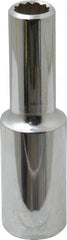 Blackhawk by Proto - 1/2" Drive, Deep Hand Socket - 12 Points, 3-3/32" OAL, Chrome Finish - Exact Tooling