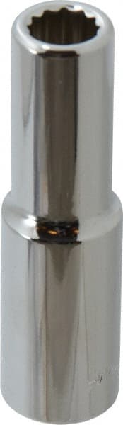 Blackhawk by Proto - 1/2" Drive, Deep Hand Socket - 12 Points, 3-3/32" OAL, Chrome Finish - Exact Tooling