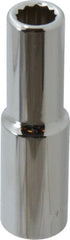 Blackhawk by Proto - 1/2" Drive, Deep Hand Socket - 12 Points, 3-3/32" OAL, Chrome Finish - Exact Tooling