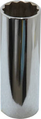 Blackhawk by Proto - 1/2" Drive, Deep Hand Socket - 12 Points, 3-3/32" OAL, Chrome Finish - Exact Tooling