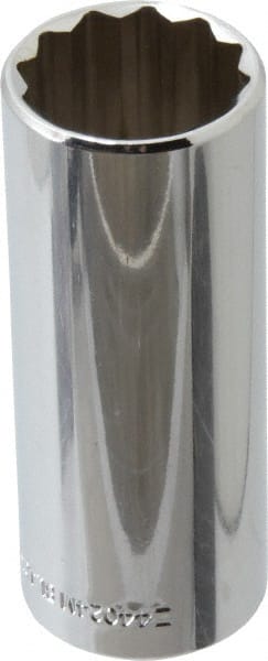 Blackhawk by Proto - 1/2" Drive, Deep Hand Socket - 12 Points, 3-3/32" OAL, Chrome Finish - Exact Tooling